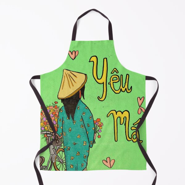 Item preview, Vietnamese Mom Illustration Mothers Day Gift Yêu Má Green designed and sold by Wall-Art-Sketch.