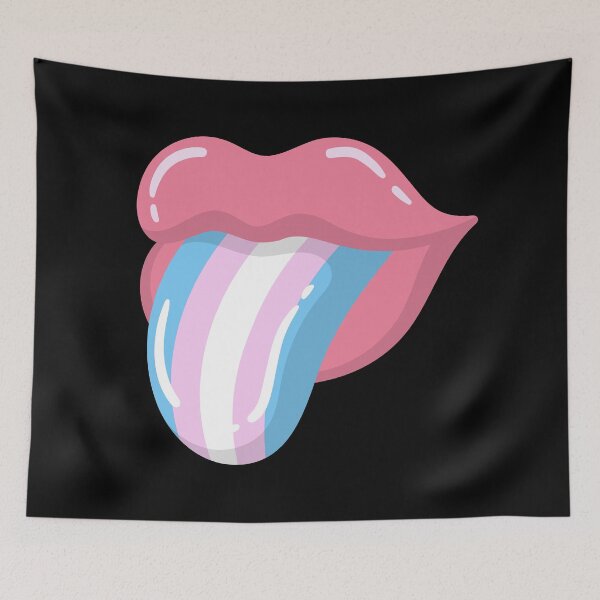 Item preview, Trans Pride Flag Tongue LGBTQ designed and sold by Vicious Malicious.