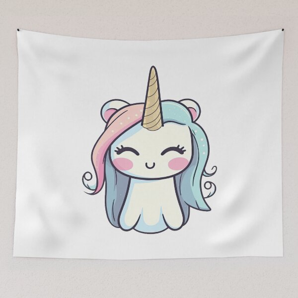 Item preview, Cute unicorn in kawaii style designed and sold by Digital Dreamtales.