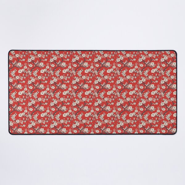 Item preview, White Japanese Sakura on Vibrant Red Background designed and sold by StudioTokyo.