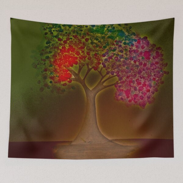 Item preview, Tree of Life, Finger painting.  designed and sold by thepeatbog.