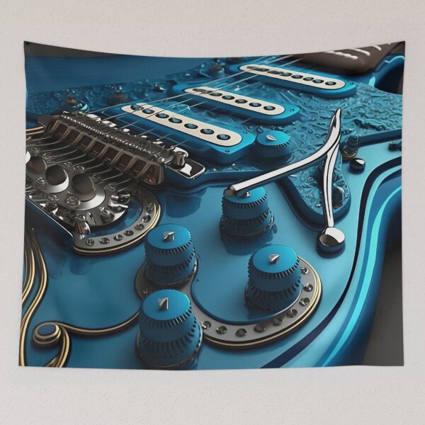 Item preview, Guitar artwork AI designed and sold by Slowerblue.