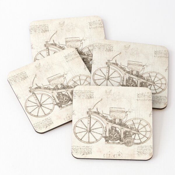 Item preview, Da Vinci Sketch Art DaimlerReitwagen - Paper designed and sold by Rayyanz.