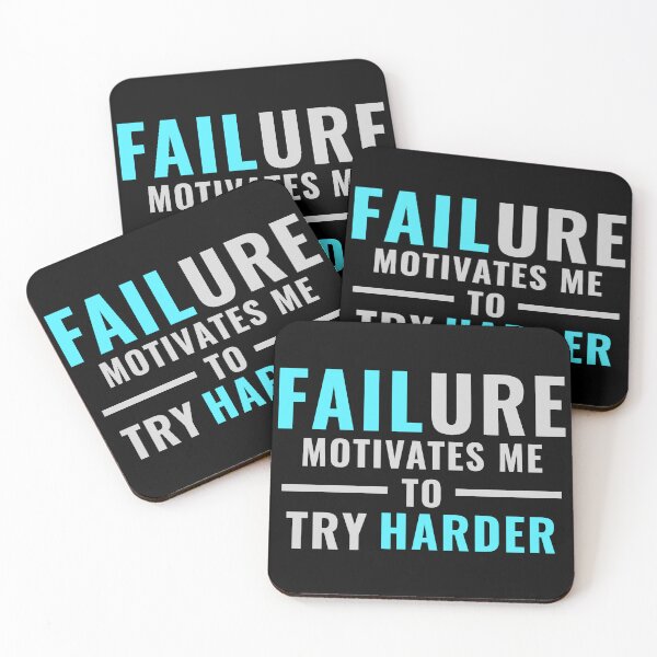 Item preview, Failure motiivates me to try harder - Motivational message / you never fail until you stop trying designed and sold by stayartsy07.
