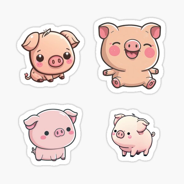 Item preview, 4 Cute Pigs for children designed and sold by CutePlanetEarth.