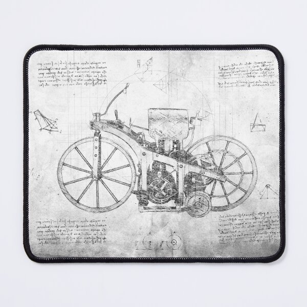 Item preview, Da Vinci Sketch Art DaimlerReitwagen - Grunge designed and sold by Rayyanz.