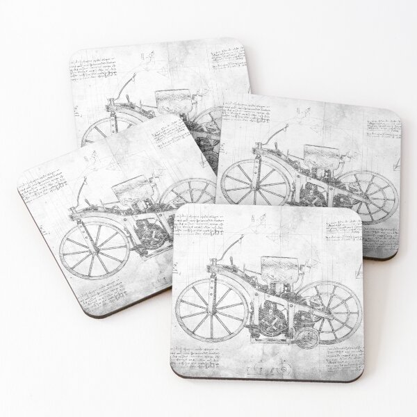 Item preview, Da Vinci Sketch Art DaimlerReitwagen - Grunge designed and sold by Rayyanz.