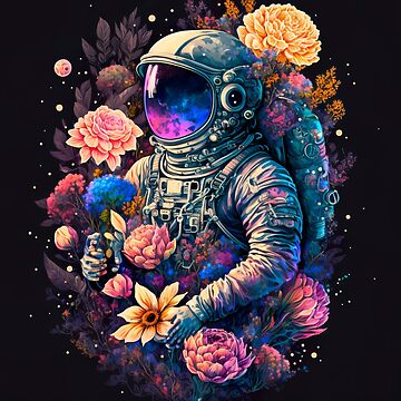 Surreal Art Spaceman Art Astronaut Colorful Art 