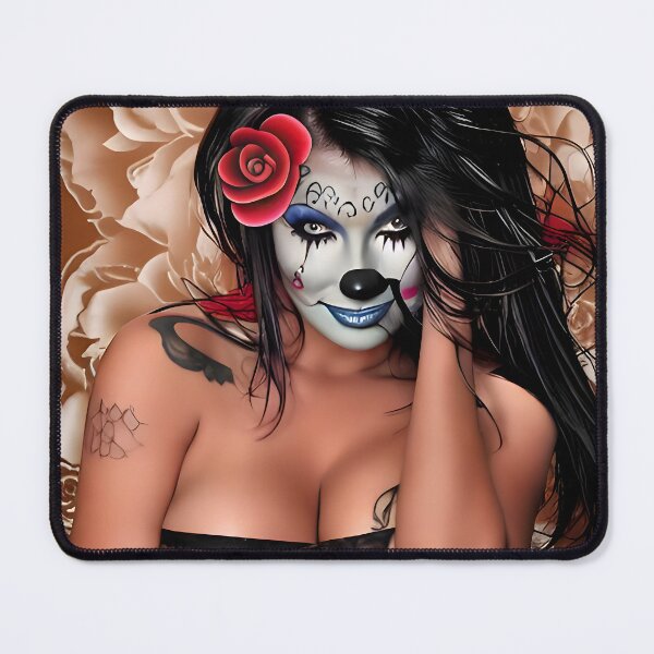 Item preview, Seductive tattooed clown girl designed and sold by magikman65.