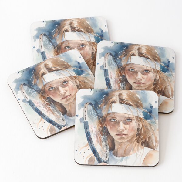Item preview, Tennis Player Watercolor Style designed and sold by Sicilian-art.