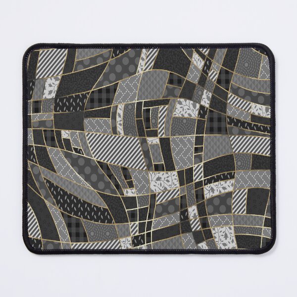 Item preview, Crazy patchwork in black with gold thread by Maxine Gadd  designed and sold by Maxine Gadd.
