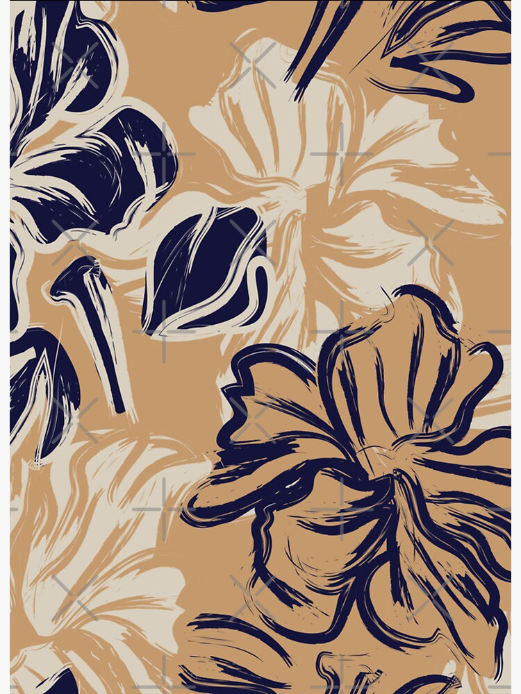 White flowers with brown background | Art Board Print