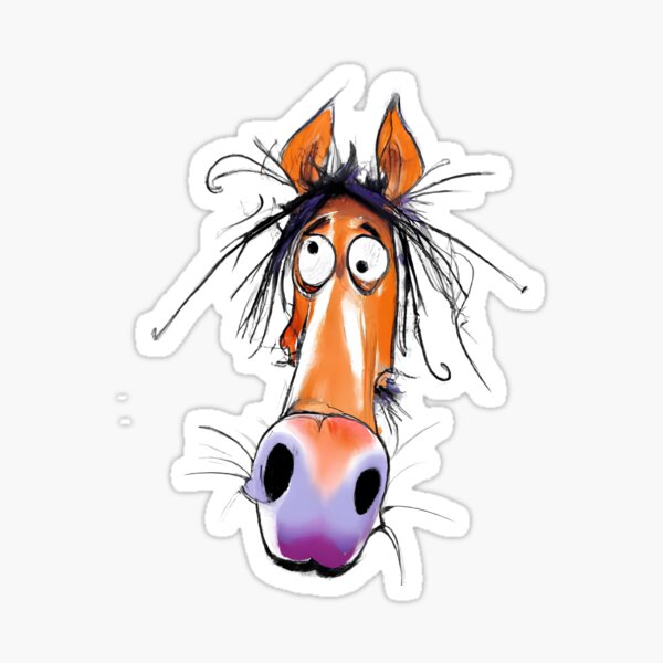 Item preview, funny crazy horse designed and sold by TheScruffyGoose.