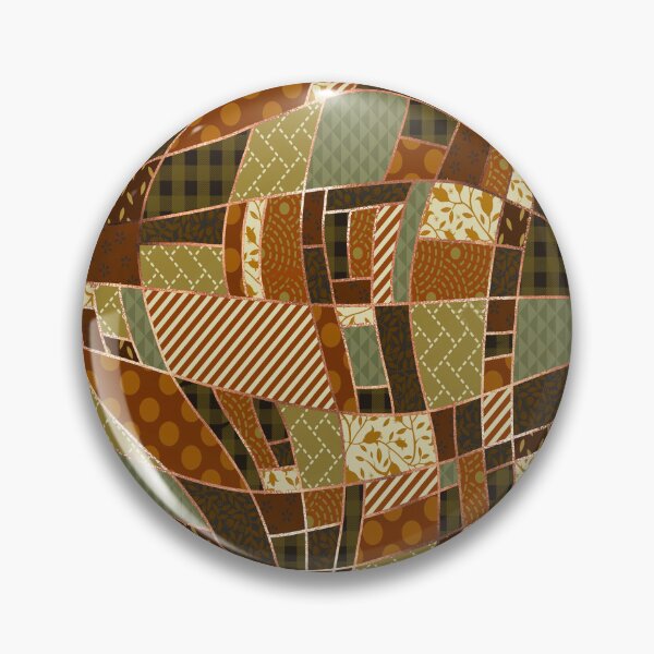 Item preview, Crazy patchwork pattern in earth colors by Maxine Gadd designed and sold by Maxine Gadd.