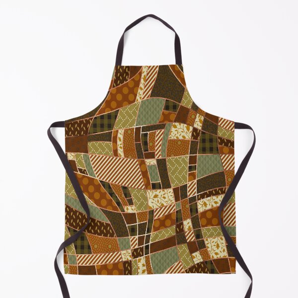 Item preview, Crazy patchwork pattern in earth colors by Maxine Gadd designed and sold by Maxine Gadd.
