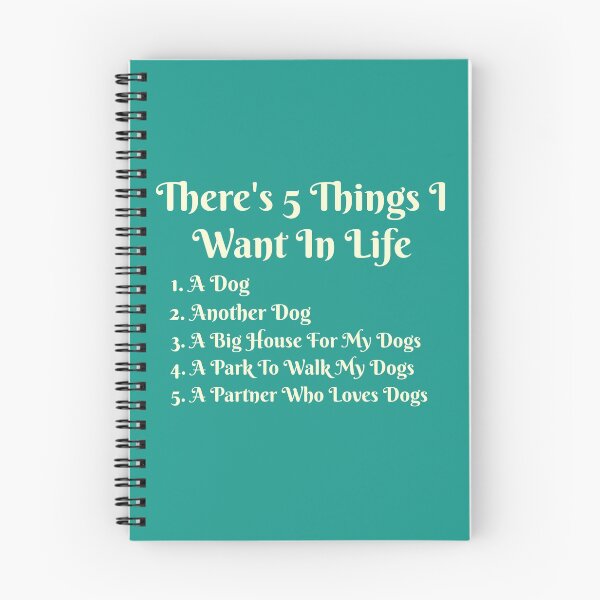 Item preview, 5 Things A Dog Lover Wants designed and sold by Thomas Pinnell.