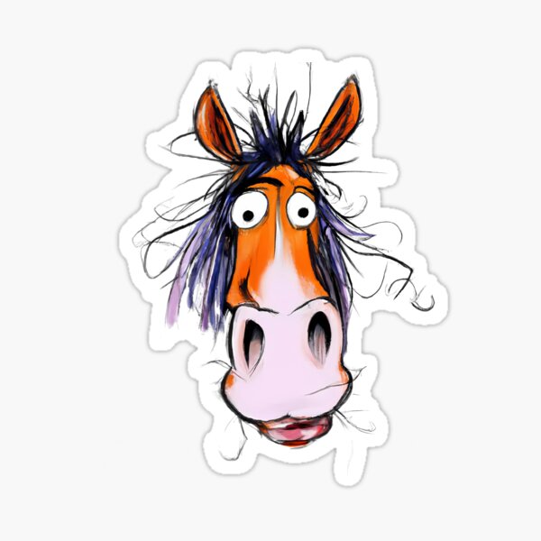 Item preview, funny crazy horse designed and sold by TheScruffyGoose.