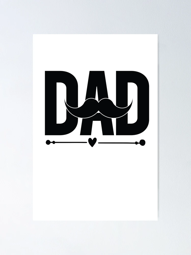 Retro Typography Dad Mustache Father's Day Trucker Hat, Adult Unisex, Size: Medium, White and Black