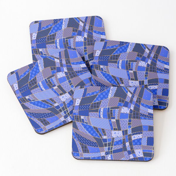 Item preview, Ultra blue patchwork by Maxine Gadd  designed and sold by Maxine Gadd.