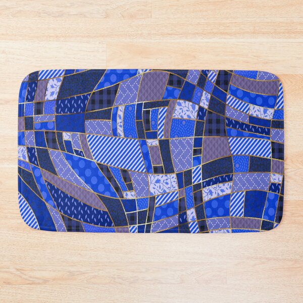 Item preview, Ultra blue patchwork by Maxine Gadd  designed and sold by Maxine Gadd.