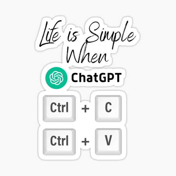 Aperçu de l'œuvre La vie est simple avec chatGPT créée et vendue par Randy403.