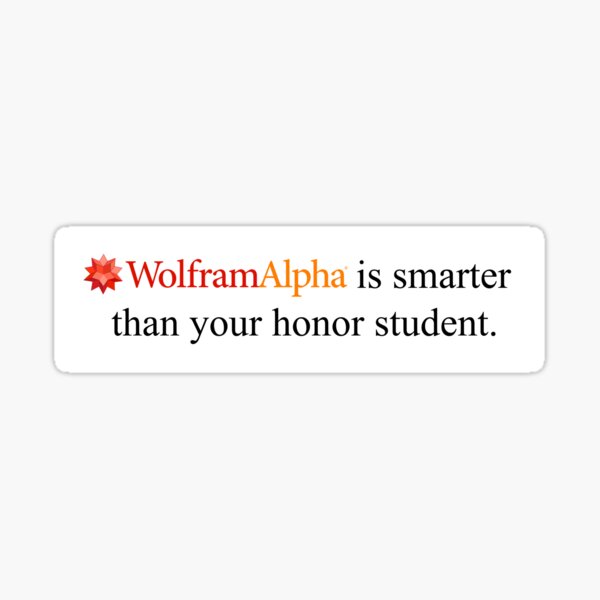 Wolfram Alpha Sticker
