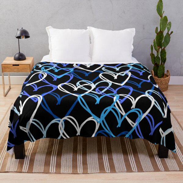 Item preview, Colorful blue layered hearts abstract designed and sold by SUUSCK ★.