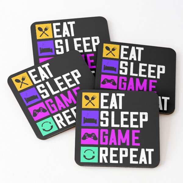 Item preview, Eat Sleep Game Repeat designed and sold by EaglePrimeDsign.