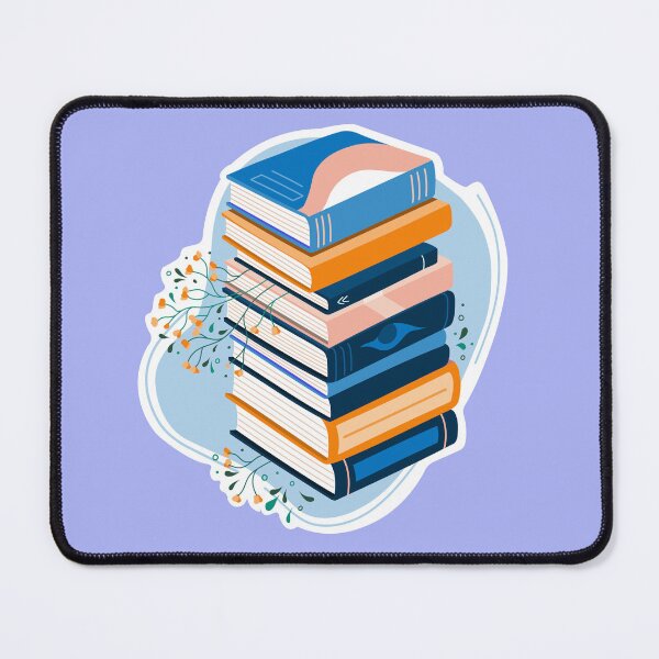 Item preview, Stack of books to read in flat design style with plants. Read good books. designed and sold by creativecornr.