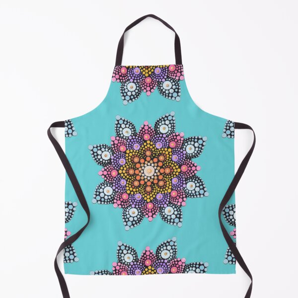 Item preview, Mandala pintada de colores - fondo azul designed and sold by Louise-Mae.