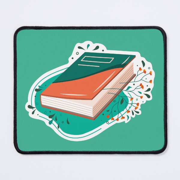 Item preview, Closed book to read in flat design style with plants designed and sold by creativecornr.