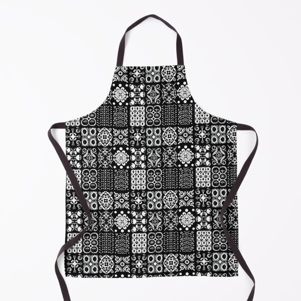 Item preview, Black and white ornate set of vintage elements pattern designed and sold by DAHAS.