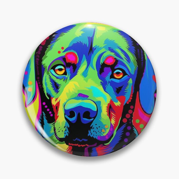 Artikelvorschau, Pop-Art-inspiriertes Labrador-Design entworfen und verkauft von WhimsyWear-Fun.