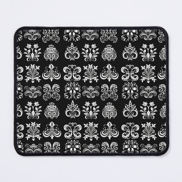 Item preview, Black and white ornate set of vintage floral pattern designed and sold by DAHAS.