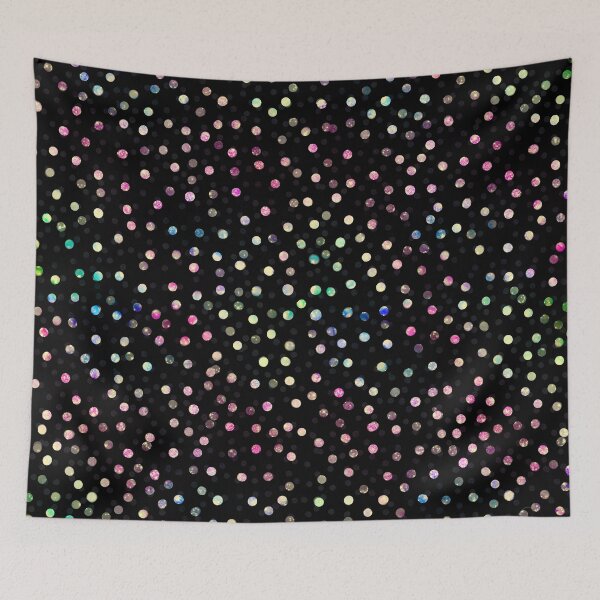 Item preview, Elegant Iridescent Glitter Dots Black Design designed and sold by NdesignTrend.