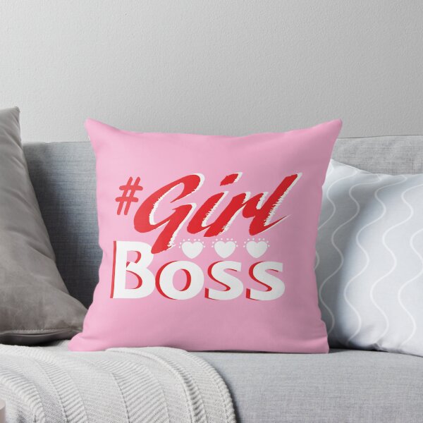 Girl Boss Logo Throw Pillow