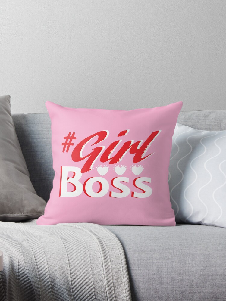Thumbnail 1 of 4, Pillow, Girl Boss Logo designed and sold by emilyh6139.