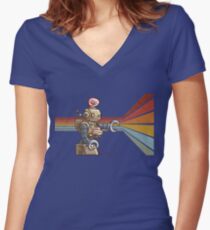 ROBOT ROBOT ROBOT Women's Fitted V-Neck T-Shirt