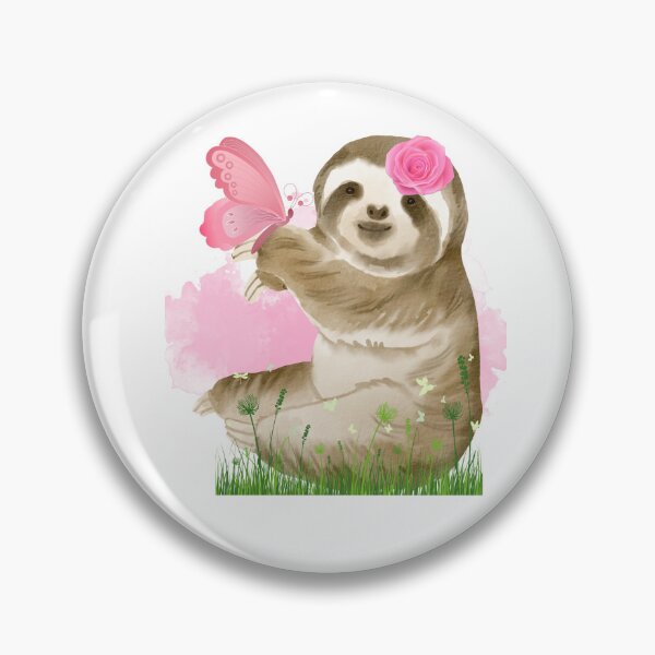 Item preview, Happy sloth with butterfly designed and sold by ConnieVZ.