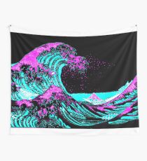 Vaporwave Wellen Japanischer Berg Fuji Art Wandbehang