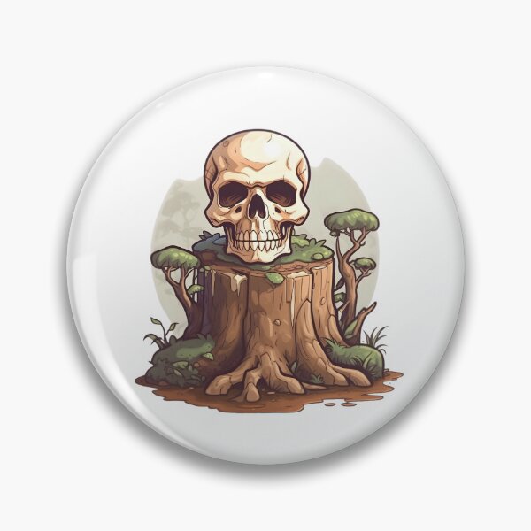 Item preview, Stump Skull designed and sold by BadOmenStickers.