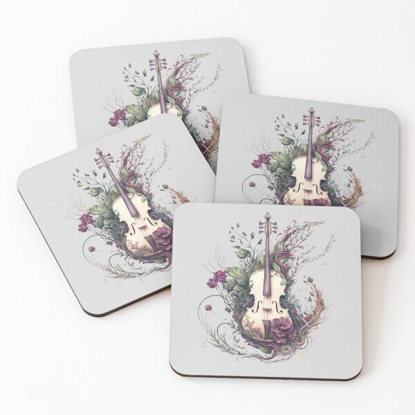 Item preview, Nature's Symphony: Floral Violins and Rococo Elegance #1 designed and sold by AntielARt.