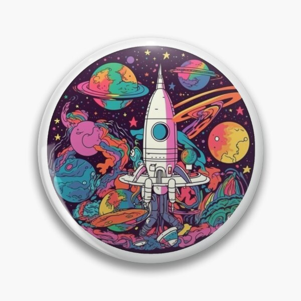 Item preview, Retro Rocketscape designed and sold by ColorsofDawn.