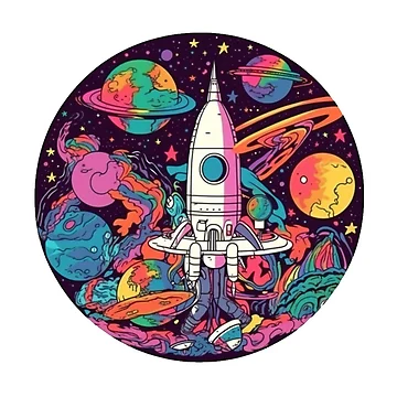 Artwork thumbnail, Retro Rocketscape by ColorsofDawn
