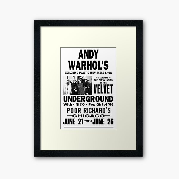 Velvet Underground d'Andy Warhol Impression encadrée