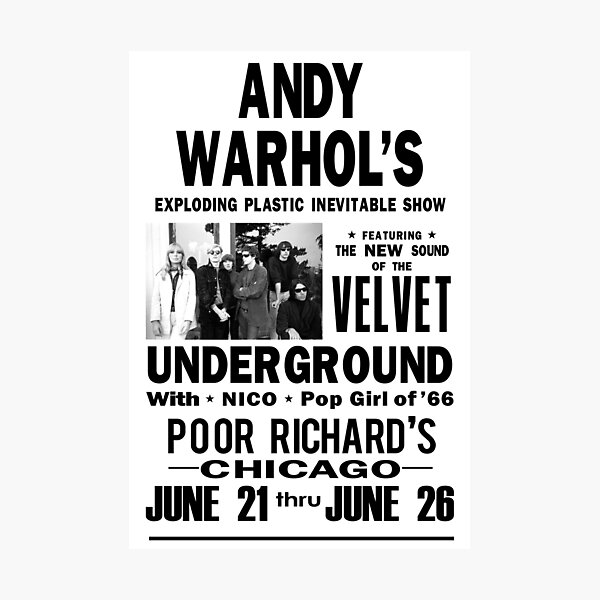 Andy Warhol's Velvet Underground Photographic Print