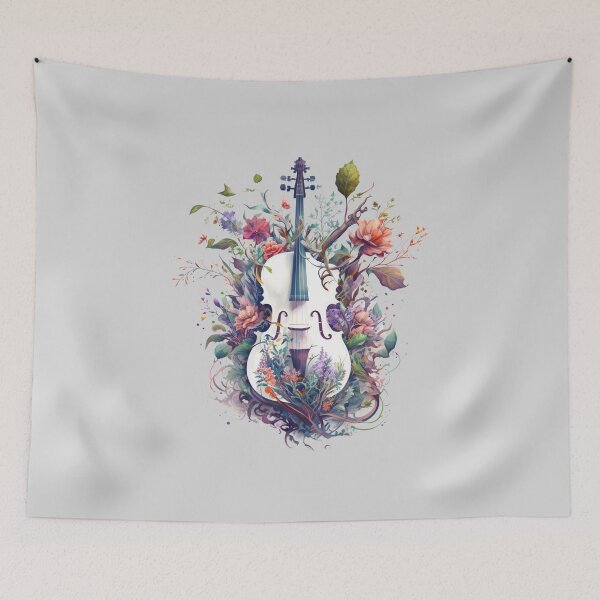 Item preview, Nature's Symphony: Floral Violins and Rococo Elegance #2 designed and sold by AntielARt.