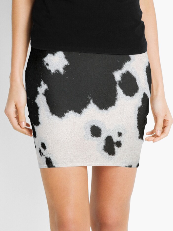 Cowhide mini outlet skirt