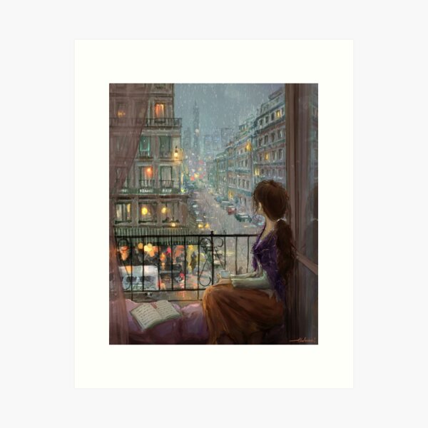 This city is the most beautiful in the rain Art Print