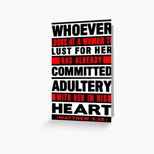 Item preview, Matthew 5:28 Whoever Looks At A Woman To Lust For Her Has Already Committed Adultery designed and sold by plushism.